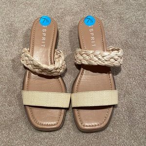 Spirit wedge sandals in good used conditions color tan size 7 1/2